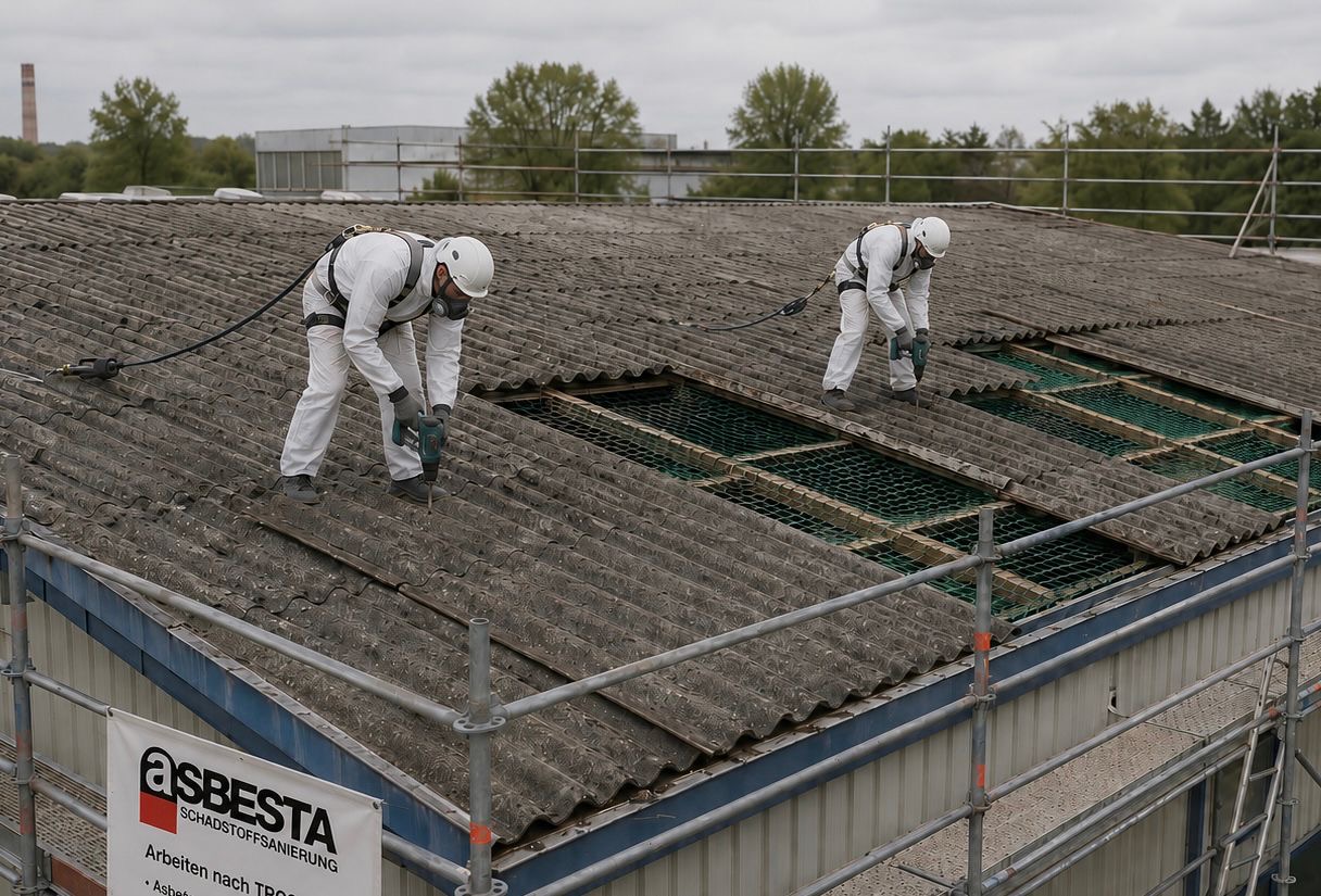 Wellternitplatten ausbauen – Dienstleistungsbild